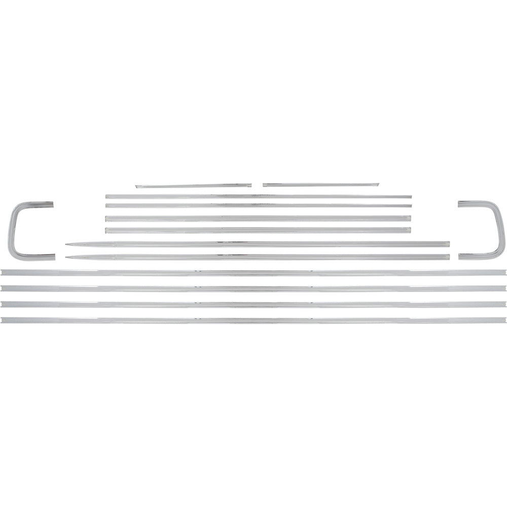B9077 - 1964 Chevrolet Impala; Exterior Body Side Molding Set; 2 Door; 14 Piece Set