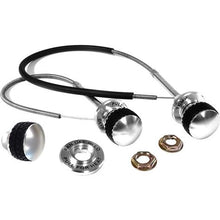 1966-77 Bronco; Billet Aluminum Temp/Fan/Defroster Bezel, Knob, & Cable Control Kit