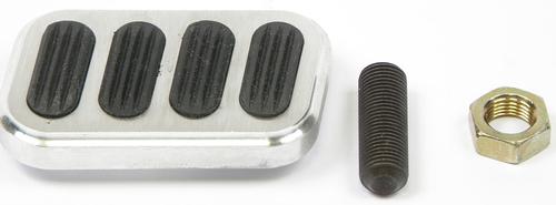 Lokar Billet Aluminum Standard 3" x 2" Brake Pedal Pad with Rubber Inserts
