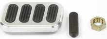 Lokar Billet Aluminum Standard 3" x 2" Brake Pedal Pad with Rubber Inserts