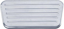 1955-57 Chevy Auto Trans Lokar Manual Brake Pedal Pad  - Flat Style - Ball Milled Finish