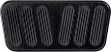 1955-57 Chevy Lokar Manual Brake Pedal Pad w/Auto Trans - Flat Style - Black w/Rubber Inserts