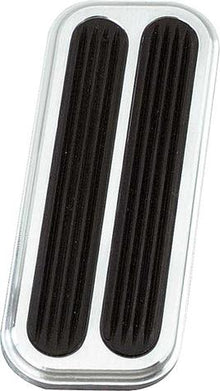 1971-72 GM Trucks - Lokar Billet Accelerator Pedal Pad - Flat Style - Brushed with Rubber Inserts