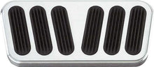 1967-69 F-Body Lokar Billet Brake Pedal Pad w/Auto Trans - Flat Style - Brushed w/Rubber Inserts