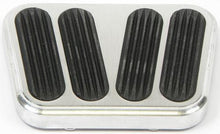 1967-69 F-Body Manual Trans Lokar Billet Brake or Clutch Pedal Pad - Brushed with Rubber Inserts