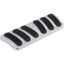 1967-69 F-Body Lokar Billet Brake Pedal Pad w/Auto Trans - Curved Style - Brushed w/Rubber Inserts