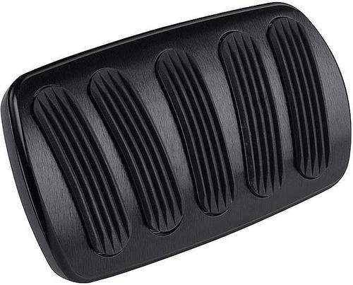 1955-57 Chevy Lokar Power Brake Pedal Pad with Auto Trans - Curved Style - Black w/ Rubber Inserts