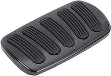 1955-57 Chevy Lokar Manual Brake Pedal Pad w/Auto Trans - Curved Style - Black w/Rubber Inserts