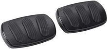 1955-57 Chevy w/ MT - Lokar Brake & Clutch Pedal Pads - Curved Style - Black w/Rubber Inserts