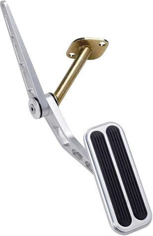 1968-72 Nova - Lokar Billet Accelerator Pedal Assembly - Flat Style - Brushed with Rubber Inserts