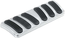 1968-72 Nova - Lokar Billet Brake Pedal Pad w/Auto Trans - Curved Style - Brushed w/Rubber Inserts