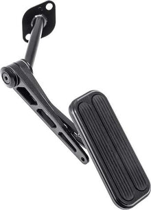1968-72 Nova - Lokar Billet Accelerator Pedal Assembly - Flat Style - Black w/Rubber Inserts