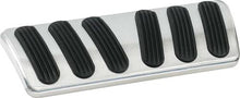 1967-69 Barracuda/Cuda Auto Trans Brake Pedal Pad - Curved Style - Brushed with Rubber Insert