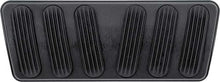 1968-72 Chevy II/Nova; Billet Brake Pedal Pad w/Auto Trans; Curved Style; Black w/Rubber Inserts