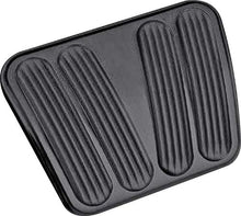 1967-72 GM Truck Lokar Billet Short Auto Brake Pedal Pad - Curved Style - Black w/Rubber Inserts