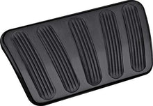 1960-66 GM Trucks with AT - Lokar Billet Brake Pedal Pad - Curved Style - Black with Rubber Inserts