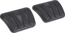 1967-72 GM Truck Lokar Billet Brake & Clutch Pedal Pads - Curved Style - Black w/Rubber Inserts