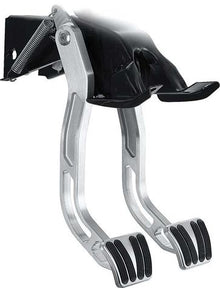 1967-72 Chevy/GMC Truck Lokar Billet Brake and Clutch Pedal Arms - Standard Pad - Brushed Finish