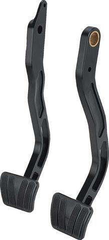 1967-72 Chevy/GMC Truck Lokar Billet Brake and Clutch Pedal Arms - Black Finish - Standard Pad