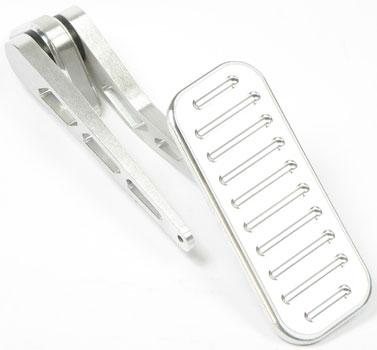 Lokar Billet Aluminum Throttle Assembly with Xtra Large 2" x 5" Pedal Pad and a Ball Milled Finish
