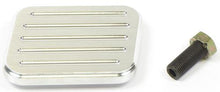 Lokar Brushed Billet Aluminum Xtra Large 3-3/4" x 2-3/4" Brake Pedal Pad with Ball Milled Finish