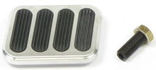 Lokar Billet Aluminum Xtra Large 3-3/4" x 2-3/4" Brake Pedal Pad with Rubber Inserts