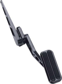 Lokar Black Anodized Aluminum Throttle Assembly Standard 1-1/2" x 4" Pedal Pad with Rubber Inserts