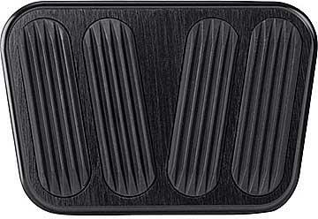 1967-69 F-Body w/Manual Trans - Lokar Billet Brake or Clutch Pedal Pad - Black w/Rubber Inserts
