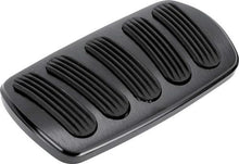 1962-67 Nova Lokar Billet Brake Pedal Pad w/Auto Trans - Curved Style - Black w/Rubber Inserts