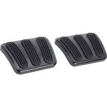 1967-69 F-Body with MT - Lokar Curved Billet Brake and Clutch Pedal Pads - Black w/Rubber Inserts