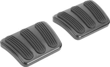 1967-69 Barracuda/Cuda Brake & Clutch Pedal Pads - Curved Style - Black Finish w/Rubber Insert
