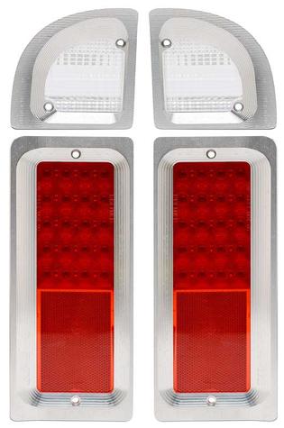 1968-72 Chevrolet, GMC Truck; Billet Aluminum Marker Light Bezel; Clear anodized finish,Pair