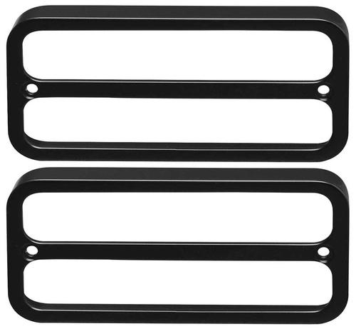 1968-72 Chevrolet, GMC Truck; Billet Aluminum Marker Light Bezel; Matte black Fusioncoat finish,Pair