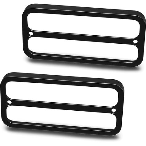 1968-72 Chevrolet, GMC Truck; Billet Aluminum Marker Light Bezel; Clear anodized (matte silver sheen) finish,Pair