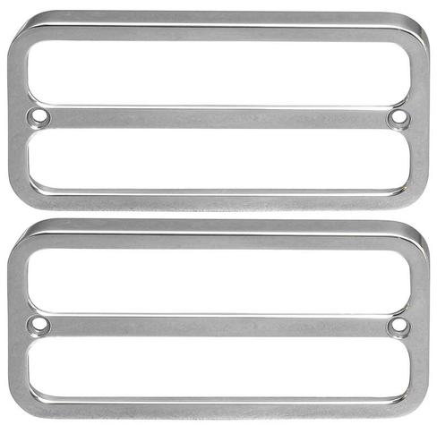 1968-72 Chevrolet, GMC Truck; Billet Aluminum Marker Light Bezel; Bright clear Fusioncoat finish,Pair