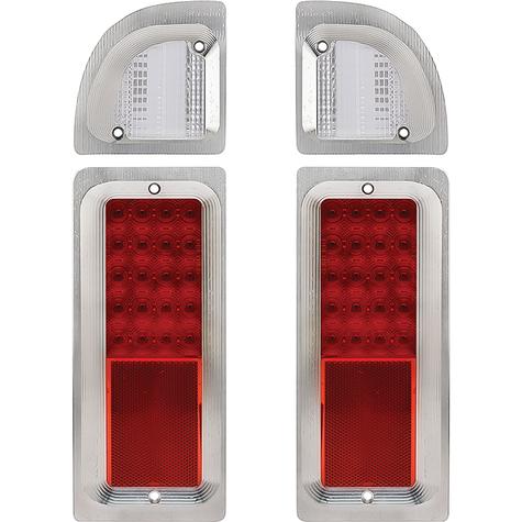 1968-72 Chevrolet, GMC Truck; Billet Aluminum Marker Light Bezel; Clear anodized finish,Pair