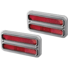 1968-72 Chevrolet, GMC Truck; LED Marker Light & Billet Aluminum Bezel Kit; Red Lenses; Polished finish,Pair