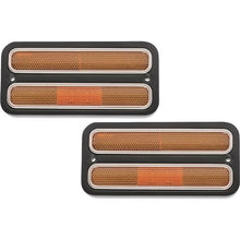 1968-72 Chevrolet, GMC Truck; LED Marker Light & Billet Aluminum Bezel Kit; Amber Lenses; Matte black finish,Pair