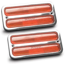 1968-72 Chevrolet, GMC Truck; LED Marker Light & Billet Aluminum Bezel Kit; Amber Lenses; Clear coat finish ,Pair