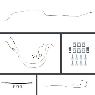 The Right Stuff 59-64 Impala &amp; Biscayne Manual 4-Wheel Disc Conversion Brake Line Kit - (BOM59H4)