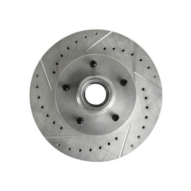 The Right Stuff 1979-81 Chevrolet Camaro, Zinc Washed, Drilled &amp; Slotted Front Brake Rotor/Pair - (BR04ZDC)