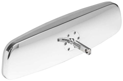 Billet Rear View Mirror w/ Stem Mount - Brushed