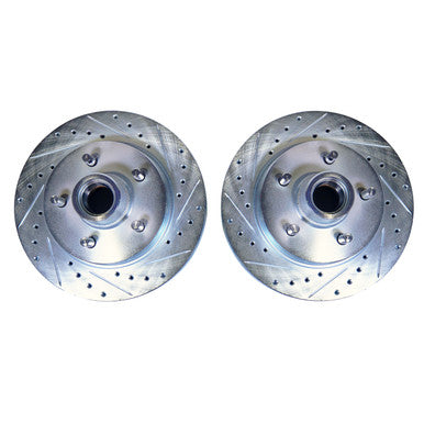The Right Stuff 1995-1998 C-10 2WD Rotors Drilled and Slotted, Zinc Coated; Pair - (BR95ZDC)
