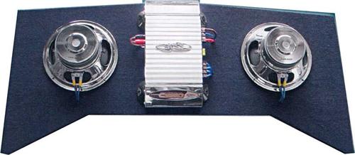 1964 Full Size Chevrolet Backseat Driver Speaker Panel With 8" Subwoofers & Boss 400 Watt Amp