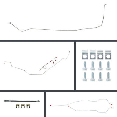 The Right Stuff 65-66 Bel Air Front Disc Conversion Rear Drum Pre-Bent Stainless Brake Line Kit - (BSM65H2)