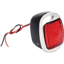 1940-53 Chevrolet, GMC Stepside Pickup; LED Tail Lamp Assembly; 12 Volt; Black Housing; Red Lens; LH; With License Lamp