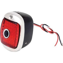 1940-53 Chevrolet, GMC Stepside Pickup; LED Tail Lamp Assembly; 12 Volt; Black Housing; Red Lens; Blue Dot; RH