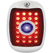 1940-53 Chevrolet, GMC Pickup; LED Tail Light Assembly w/ 6 LED License Lens; Polished Stainless Steel Housing; Blue Dot