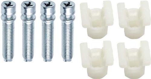 Headlamp Adjuster Screw with Nylon Nut; 1/4-28 x 1"; 8 Piece Set