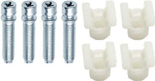 Headlamp Adjuster Screw with Nylon Nut; 1/4-28 x 1"; 8 Piece Set